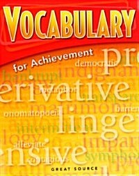 [중고] Great Source Vocabulary for Achievement: Student Edition Grade 6 Intro Course 2006 (Paperback, 4)