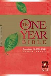 One Year Premium Slimline Bible-NLT-Large Print 10th Anniversary (Paperback)