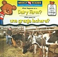 What Happens at a Dairy Farm? / 풯u?Pasa En Una Granja Lechera? (Library Binding)