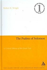 Psalms of Solomon : A Critical Edition of the Greek Text (Hardcover)