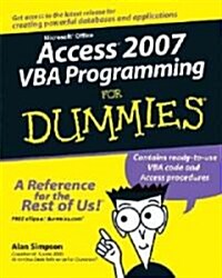 Access 2007 VBA Programming for Dummies (Paperback)