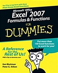 Microsoft Office Excel 2007 Formulas and Functions For Dummies (Paperback)