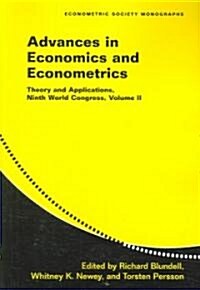 Advances in Economics and Econometrics: Volume 2 : Theory and Applications, Ninth World Congress (Paperback)