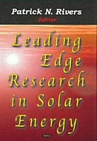 Leading Edge Research in Solar Energy (Hardcover)