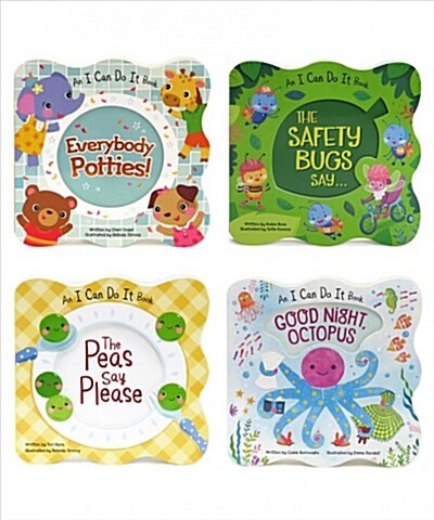 Peas Please, Night Octopus, Everybody Potties, Safety Bugs 4 Pack (Board Books)