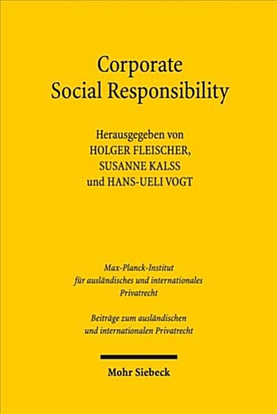 Corporate Social Responsibility: Achtes Deutsch-Osterreichisch-Schweizerisches Symposium, Hamburg 1.-2. Juni 2017 (Hardcover)