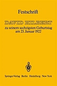 Festschrift: Zu Seinem Sechzigsten Geburtstag Am 23.Januar 1922 (Hardcover, Reprint Der Ers)