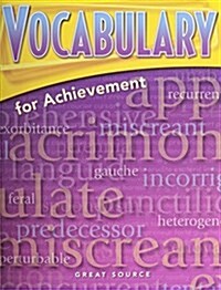 [중고] Great Source Vocabulary for Achievement: Student Edition Grade 10 Fourth Course 2006 (Paperback, 4)
