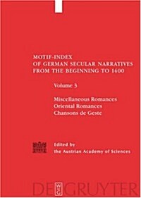 Motif Index of German Secular Narratives from the Beginning to 1400 (Hardcover)