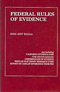 Federal Rules of Evidence, 2006-2007 (Paperback, Map)