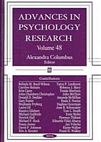 Advances in Psychology Researchvolume 48 (Hardcover, UK)