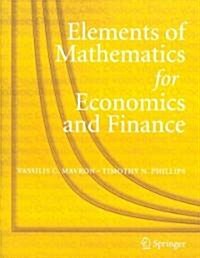 Elements of Mathematics for Economics And Finance (Paperback)
