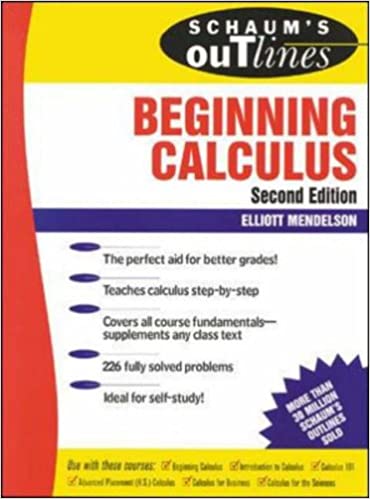 Schaums Outline of Beginning Calculus (Paperback, 3rd Edition)