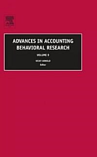 Advances in Accounting Behavioral Research (Hardcover)
