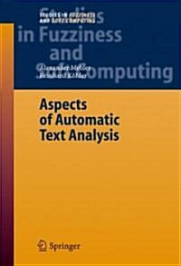Aspects of Automatic Text Analysis (Hardcover)