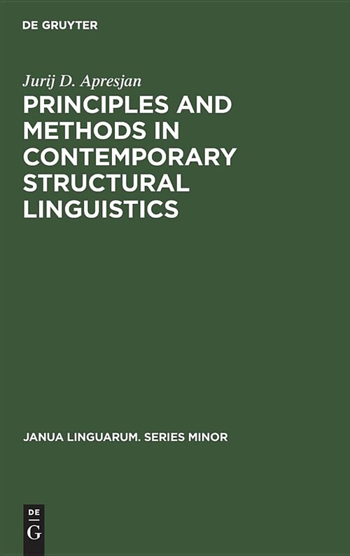 Principles and Methods in Contemporary Structural Linguistics (Hardcover)