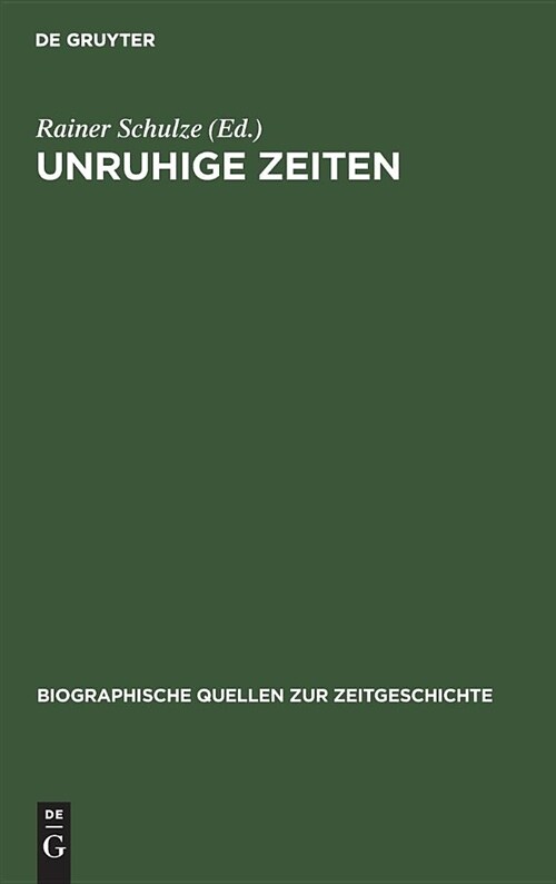 Unruhige Zeiten (Hardcover, 2, 2. Aufl. Reprin)