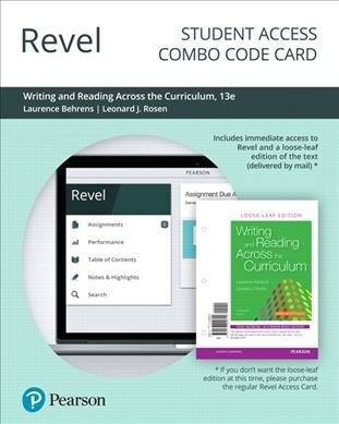 Revel for Writing and Reading Across the Curriculum -- Combo Access Card (Hardcover, 13)