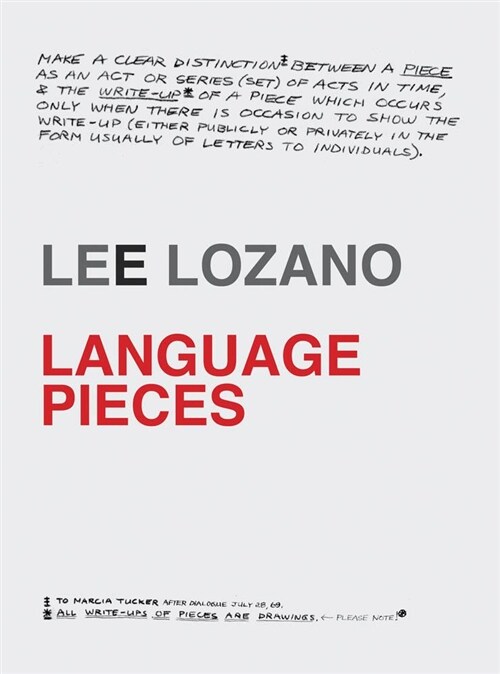 Lee Lozano: Language Pieces (Paperback)