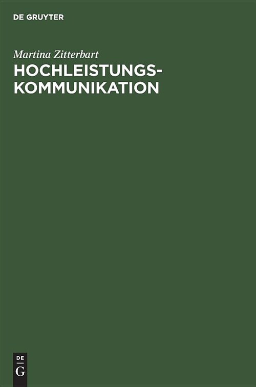 Hochleistungskommunikation (Hardcover, Reprint 2018)