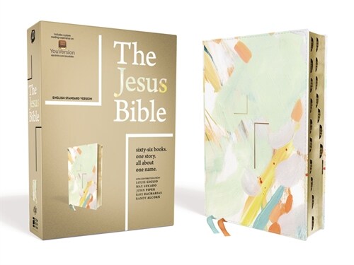 The Jesus Bible, ESV Edition, Leathersoft, Multi-Color/Teal, Indexed (Imitation Leather)