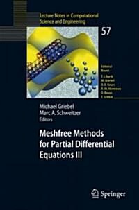 Meshfree Methods for Partial Differential Equations III (Paperback)