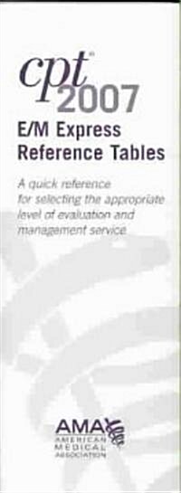 CPT 2007 E/M Express Reference Tables (Paperback, 1st)