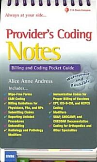 Providers Coding Notes: Billing & Coding Pocket Guide (Spiral)