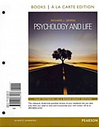 Psychology and Life, Books a la Carte Plus New Mylab Psychology with Etext -- Access Card Package (Hardcover, 20)