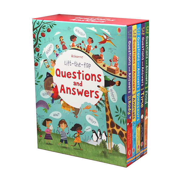 USBORNE Lift-the-flap Questions and Answers 5 Books Box Set (Board Book 5권)