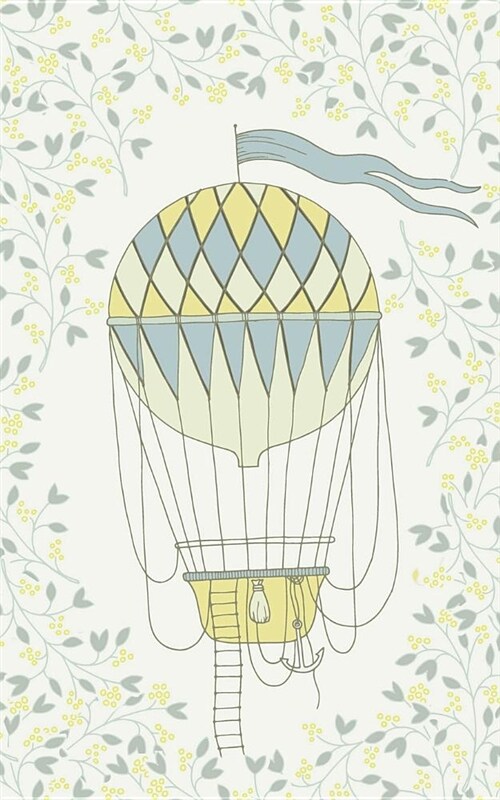 Lemon Hot Air Balloon & Basket - Lined Notebook with Margins - 5x8: 101 Pages, 5 X 8, College Ruled, Journal, Soft Cover (Paperback)