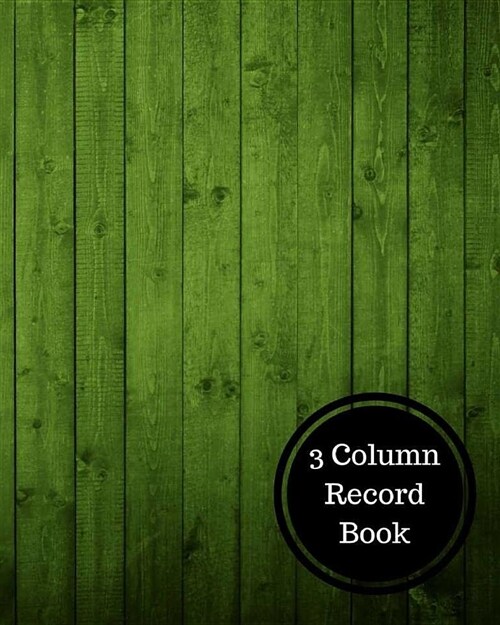 3 Column Record Book: Three Columnar Format (Paperback)