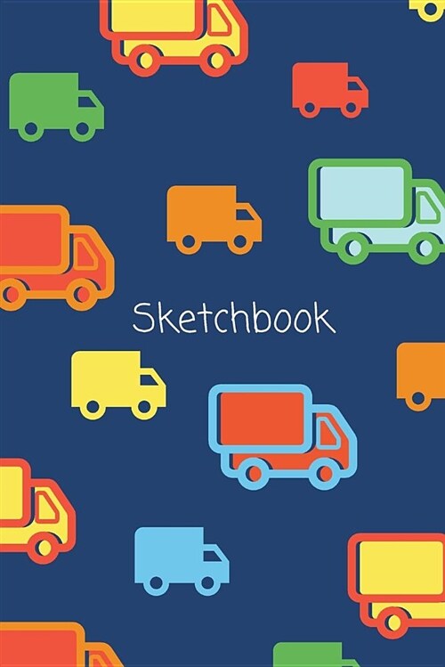 Sketchbook: Trucks Blank Notebook for Boys (Paperback)