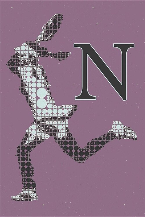 N Monogram Initial Tennis Journal: Personalized Tennis Gift, 6x9 Lined Blank Notebook, 150 Pages, Journal to Write in for Journaling, Notes, or Inspir (Paperback)