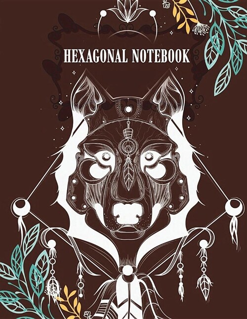 Hexagonal Notebook: White Dog Cover, 1/4 Inch Hexagons Graph Paper Notebooks 120 Pages Large Print 8.5 X 11 (Paperback)