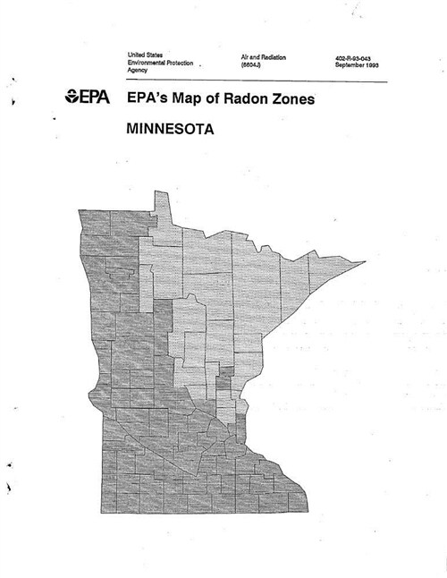 Epas Map of Radon Zones: Minnesota (Paperback)