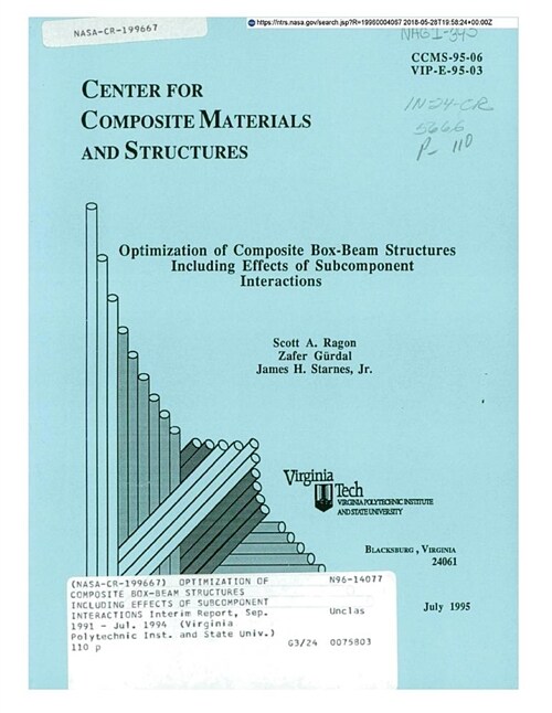 Optimization of Composite Box-Beam Structures Including Effects of Subcomponent Interactions (Paperback)