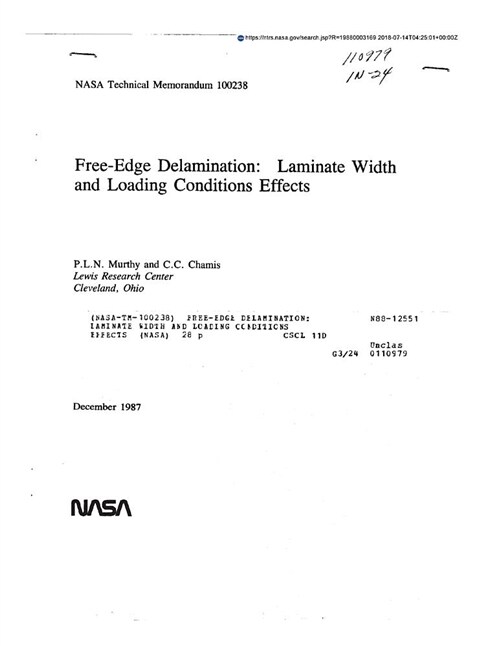 Free-Edge Delamination: Laminate Width and Loading Conditions Effects (Paperback)