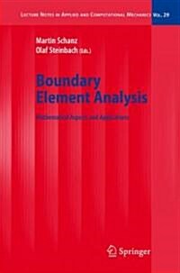 Boundary Element Analysis: Mathematical Aspects and Applications (Hardcover, 2007)