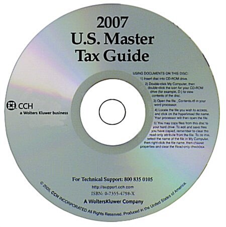 U.S. Master Tax Guide, 2007 (CD-ROM)