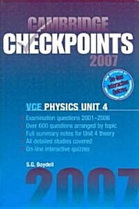 Cambridge Checkpoints VCE Physics Unit 4 2007 (Paperback)