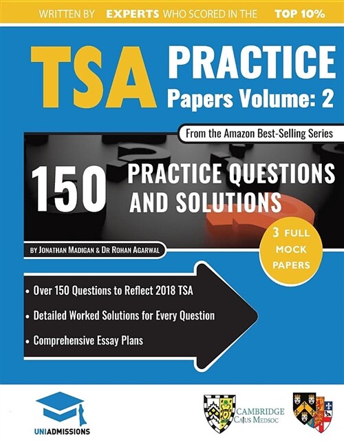 TSA Practice Papers Volume Two : 3 Full Mock Papers, 300 Questions in the style of the TSA, Detailed Worked Solutions for Every Question, Thinking Ski (Paperback, New ed)