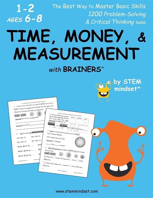 Time, Money, & Measurement with Brainers Grades 1-2 Ages 6-8 (Paperback)