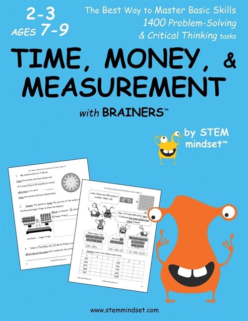 Time, Money, & Measurement with Brainers Grades 2-3 Ages 7-9 (Paperback)