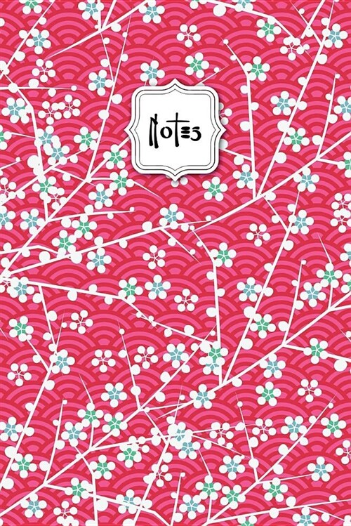 Notes: Cherry Blossom Pattern College Ruled Journal for Taking Notes Journaling School or Work (Paperback)