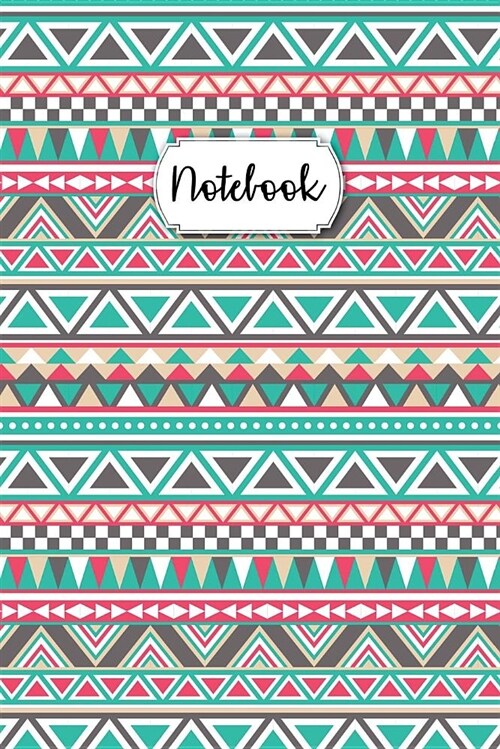 Notebook: Ethno Geometric Pattern College Ruled Journal for Taking Notes Journaling School or Work (Paperback)