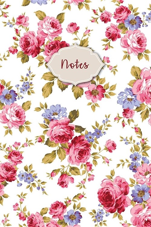 Notes: Roses Floral Pattern Dot Grid Journal for Taking Notes Journaling School or Work (Paperback)
