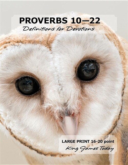 Proverbs 10-22 Definitions for Devotions: Book 2 of 3, Large Print 16-20 Point, King James Today (Paperback)