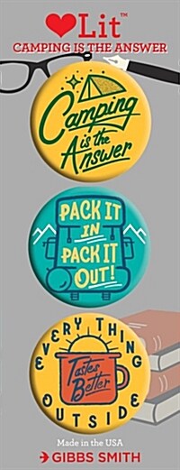 Camping Is the Answer 3-Button Assortmen (Hardcover)