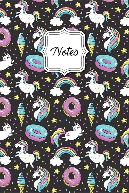 Notes: Unicorns and Kittens Dot Grid Journal for Taking Notes Journaling School or Work (Paperback)
